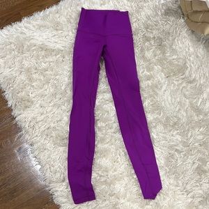 Neon Purple High Rise Lululemon Wunder Under Leggings